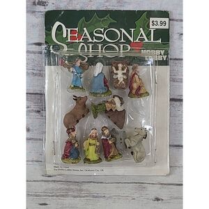 Vintage Mini Hobby Lobby Seasonal Shop Christmas Ornaments‎ - Nativity Set